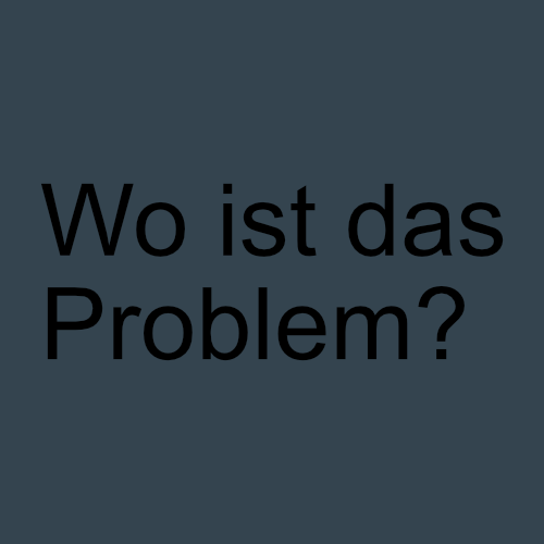 Schwarze Schrift auf dunkelblauem Hintergrund: "Wo ist das Problem?" Darunter klein in dunkelblauer Schrift: Füge in die URL hinter .D E den folgenden Teil hinzu: /ueberschriften. Schreibe es mit U E und lösche dafür den Teil /bilder. Dann kommst du weiter.